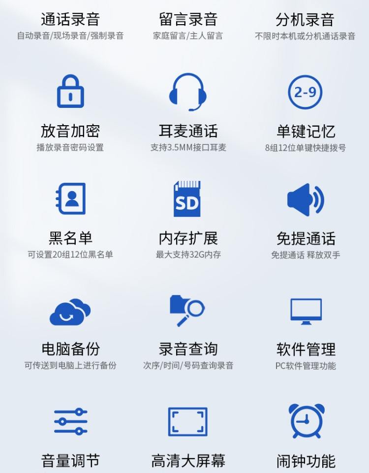 通话录音特点特点存储容量(通话录音内容)